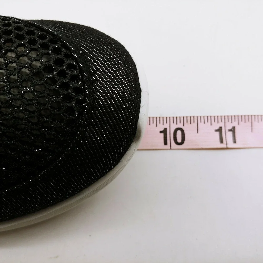 Yoki Shoes Womans Benz 28 Lace Up Sneaker Black Glitter White Outsole 6.5 NEW